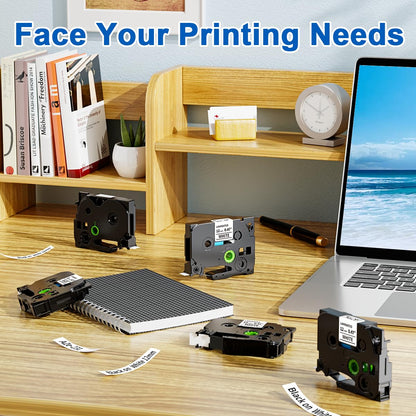 5 Pack TZe-231 Compatible with Brother Label Maker Tape P Touch TZe TZ Tape 12mm 0.47'' Laminated White TZ 231 Label Tape for Brother P-Touch PT-H110 PT-D210 PT-D600 PT-D400AD PT-1290 - Available at All In One Marketplace Canada