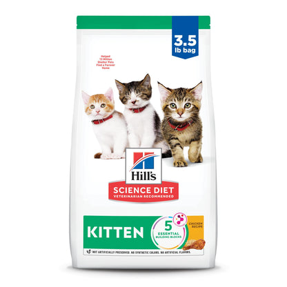 Hill's Science Diet Kitten Chicken Recipe Dry Cat Food 1.58 kg Bag Hill's Science Diet