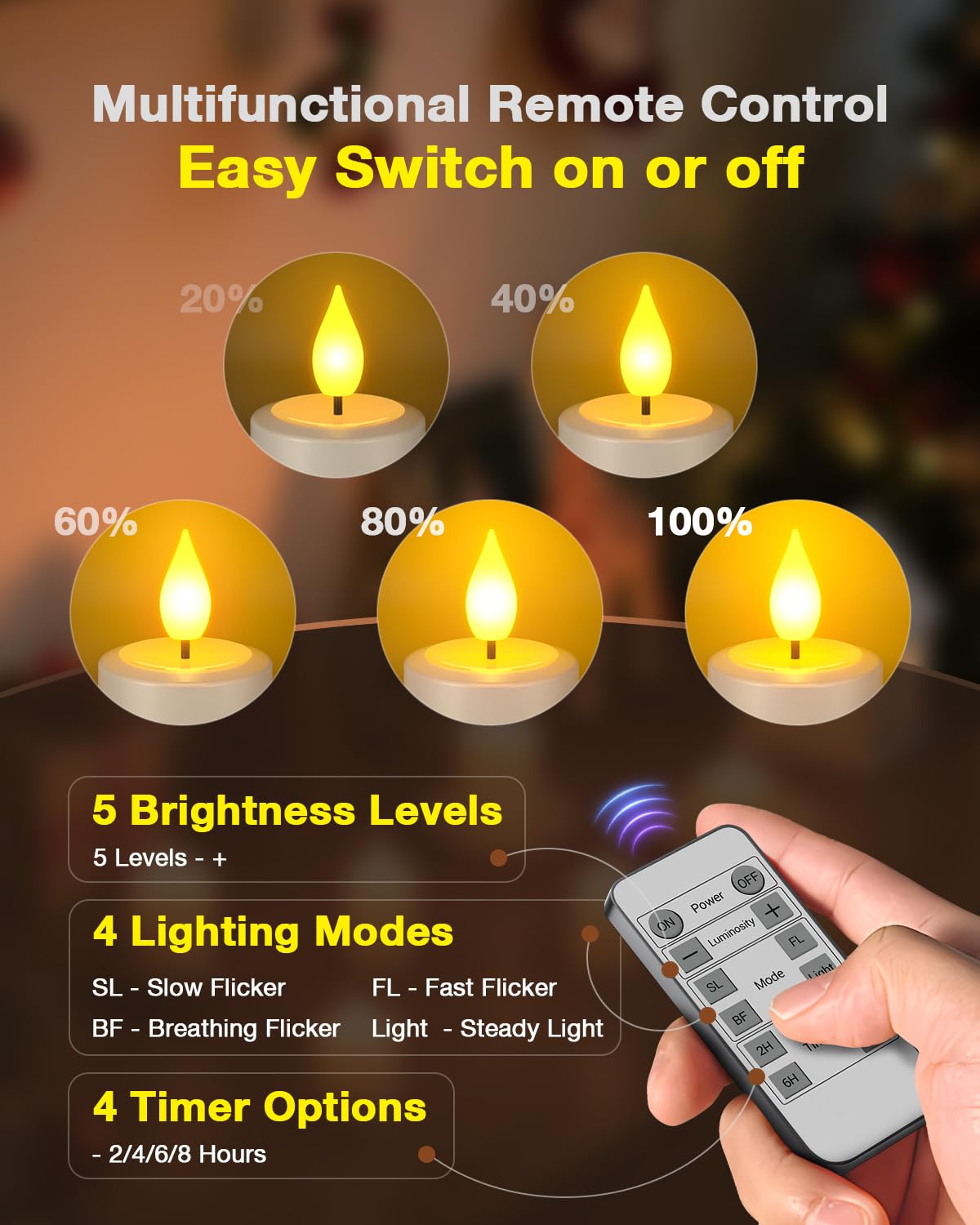SoulBay Rechargeable Tea Lights with Remote, 12 LED Votive Candles, USB-C 🍁 All In One Marketplace Canada