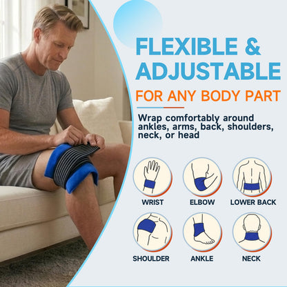 BICAREE Cold Gel Ice Packs Reusable for Injuries, Cold Compress - Relieves Muscle Pain, Sports Injury Recovery, Reduces Swellin (3-Piece Set) - Available at All In One Marketplace Canada