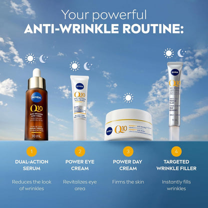 NIVEA Q10 POWER Anti-Wrinkle + Firming Eye Cream, 15mL | Anti-wrinkle eye cream with antioxidant Q10 🍁 All In One Marketplace Canada