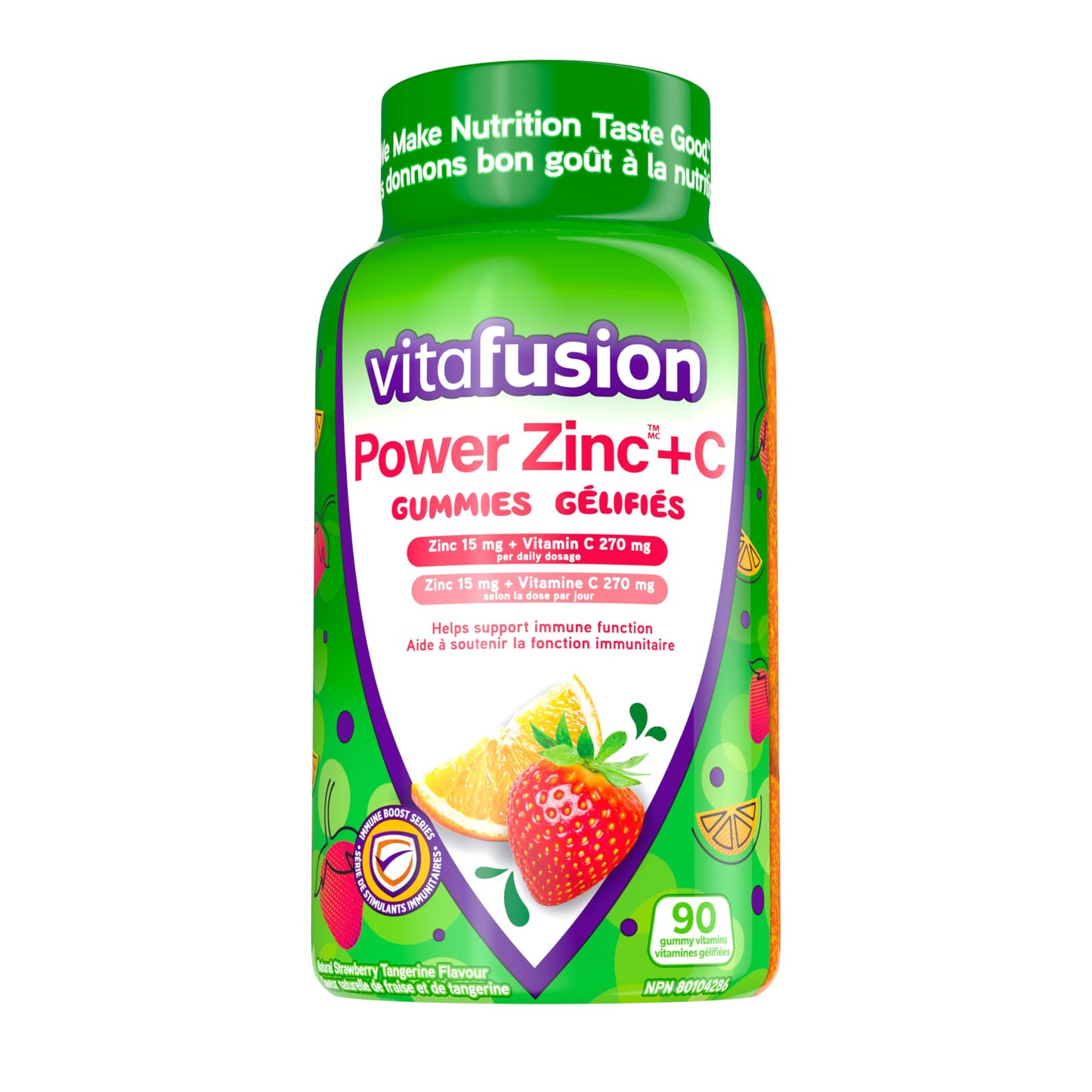 Vitafusion Power Zinc + C Gummy Vitamins - Helps Support Immune Function, Antioxidants, Healthy Hair, Skin, and Nails, One Month Supply - 90 Count Vitafusion store