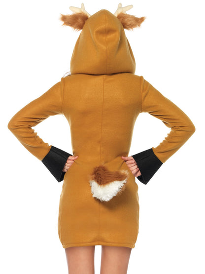 Leg Avenue Women's Hooded Cozy Fawn Halloween Costume, Brown/Khaki, 3X / 4X