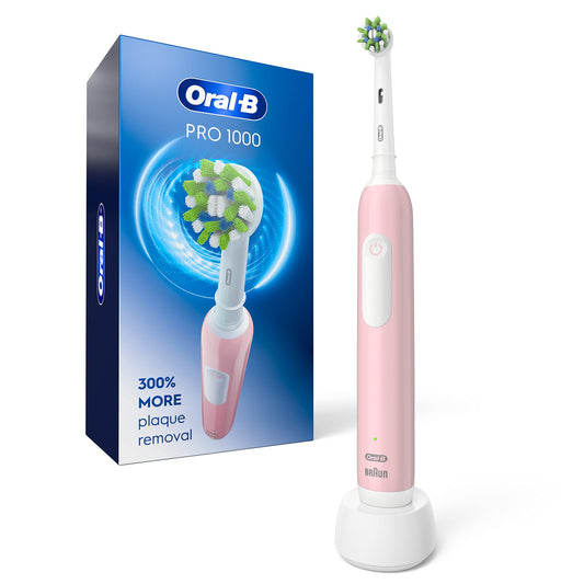 ORAL-B PRO 1000 CROSSACTION PINK RECHARGEABLE TOOTHBRUSH 1CT 🍁 All In One Marketplace Canada