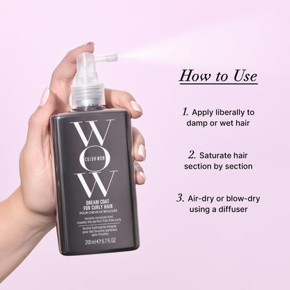 COLOR WOW Dream Coat for Curly Hair - Frizz-Free Curls Made Easy | Moisture-Boosting Spray, Curl-Enhancing Formula, Frizz-Fighting Power, 6.7 fl. oz - Available at All In One Marketplace Canada