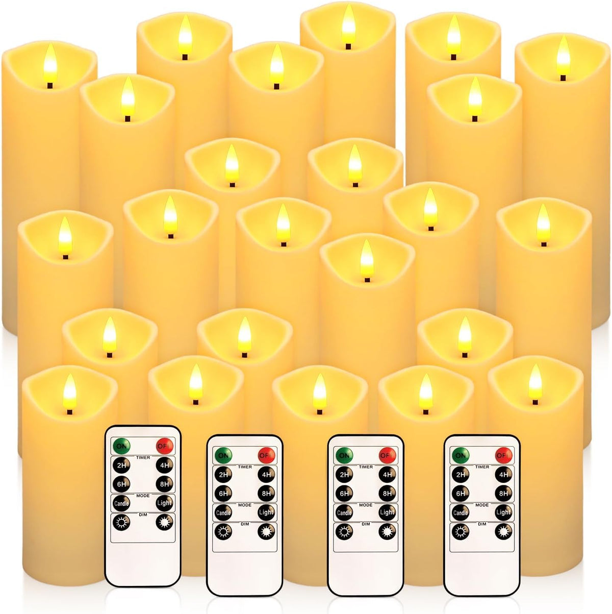 WREXCS 24 Pcs Flameless LED Candles, Battery Operated with Remote and Timer 🍁 All In One Marketplace Canada