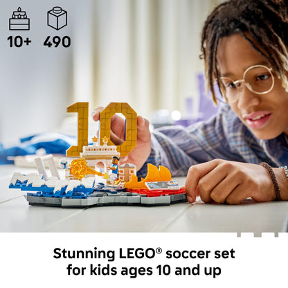 LEGO Editions Kylian Mbappé – Soccer Highlights - Building Set for Boys & Girls, Ages 10+ - Collectible Soccer Gift with Plaque - Kids Bedroom or Shelf Decor - 43013