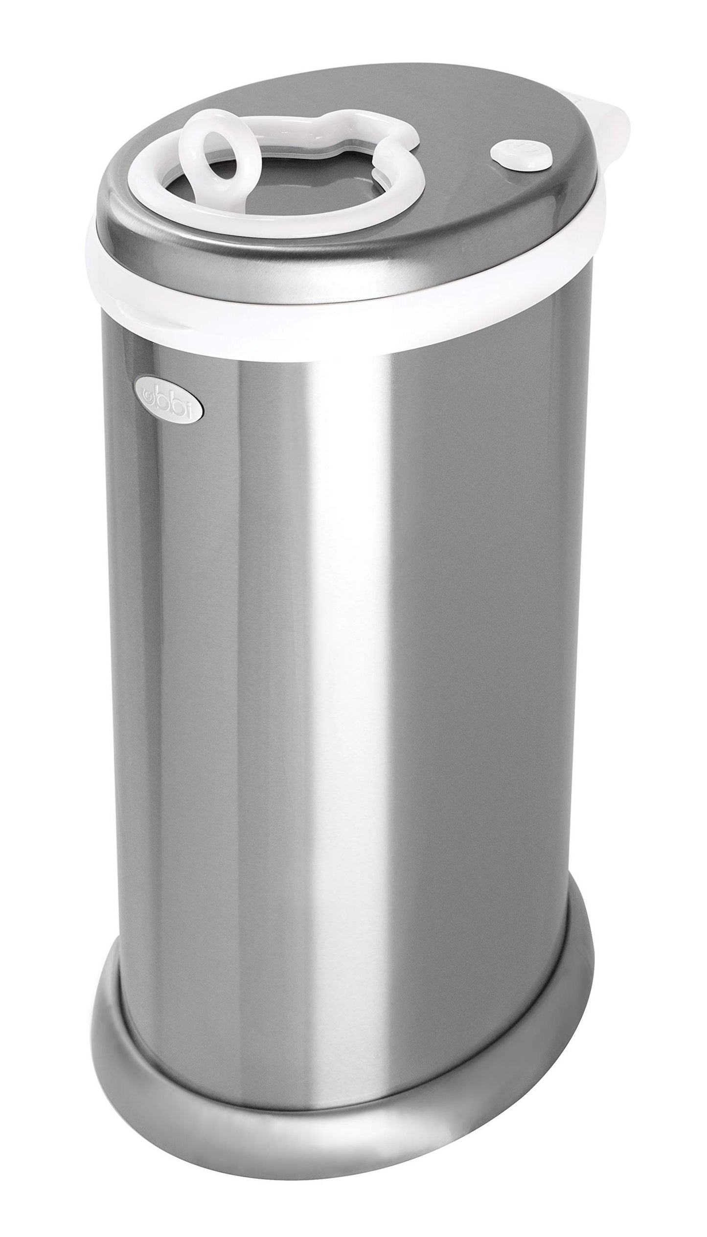 Ubbi Limited Edition, Money Saving, No Special Bag Required, Steel Odor Locking Diaper Pail, Chrome, 3.18 ounces Ubbi