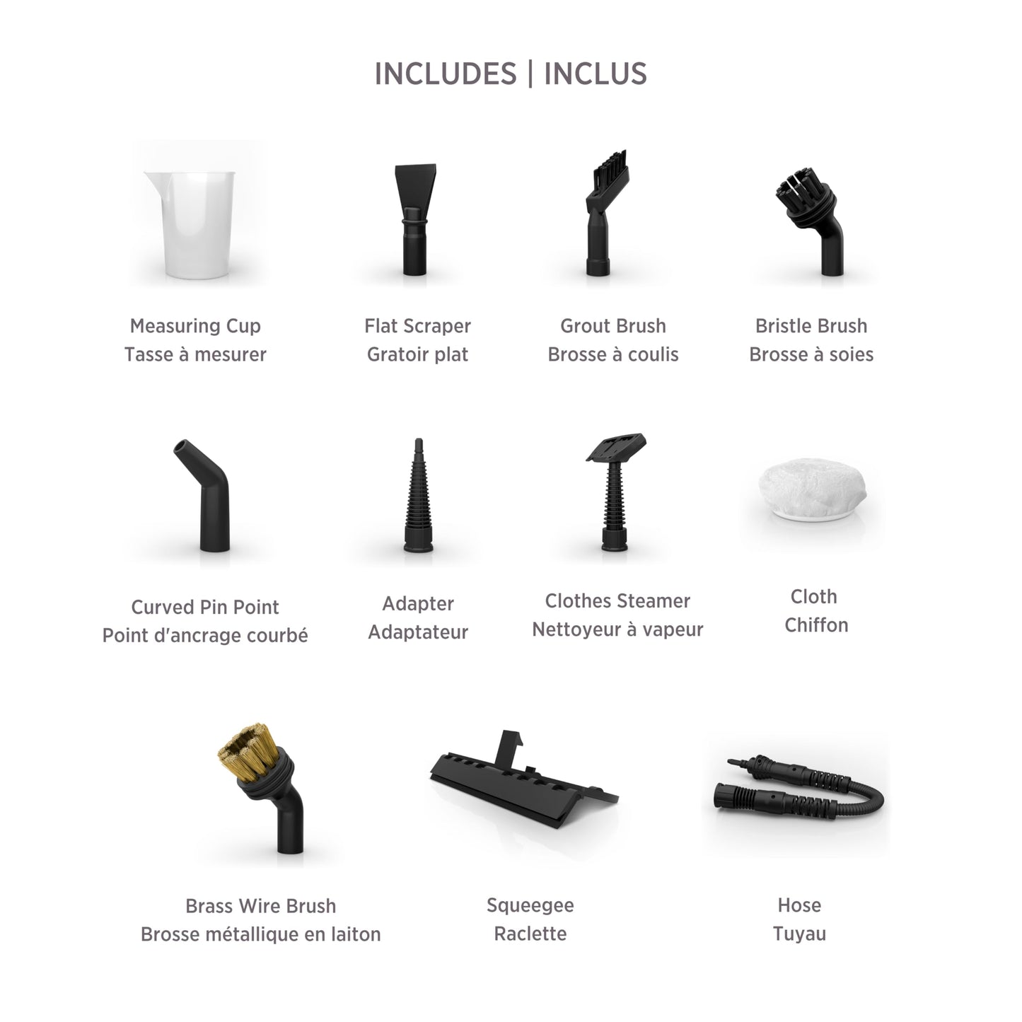 Hoover Portable Handheld Steam Cleaner, 10-in-1 Pressurized Steamer for Grout, Tile, Upholstery, Car Detailing, Kitchen & Bathroom | Chemical-Free, XL Spill-Proof Tank | WH25000CA - Available at All In One Marketplace Canada