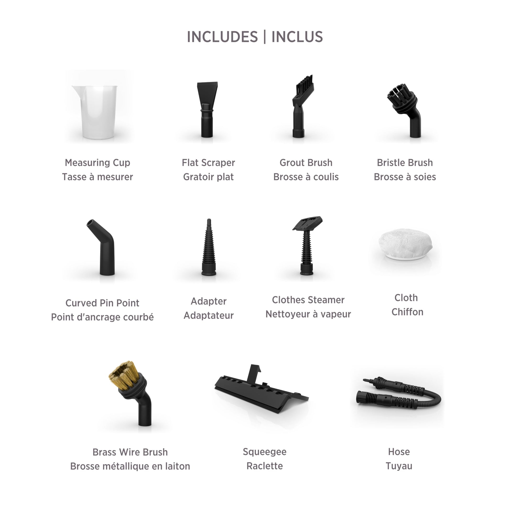 Hoover Portable Handheld Steam Cleaner, 10-in-1 Pressurized Steamer for Grout, Tile, Upholstery, Car Detailing, Kitchen & Bathroom | Chemical-Free, XL Spill-Proof Tank | WH25000CA - Available at All In One Marketplace Canada