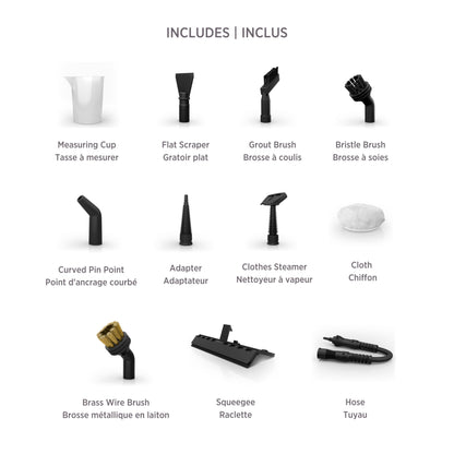 Hoover Portable Handheld Steam Cleaner, 10-in-1 Pressurized Steamer for Grout, Tile, Upholstery, Car Detailing, Kitchen & Bathroom | Chemical-Free, XL Spill-Proof Tank | WH25000CA - Available at All In One Marketplace Canada