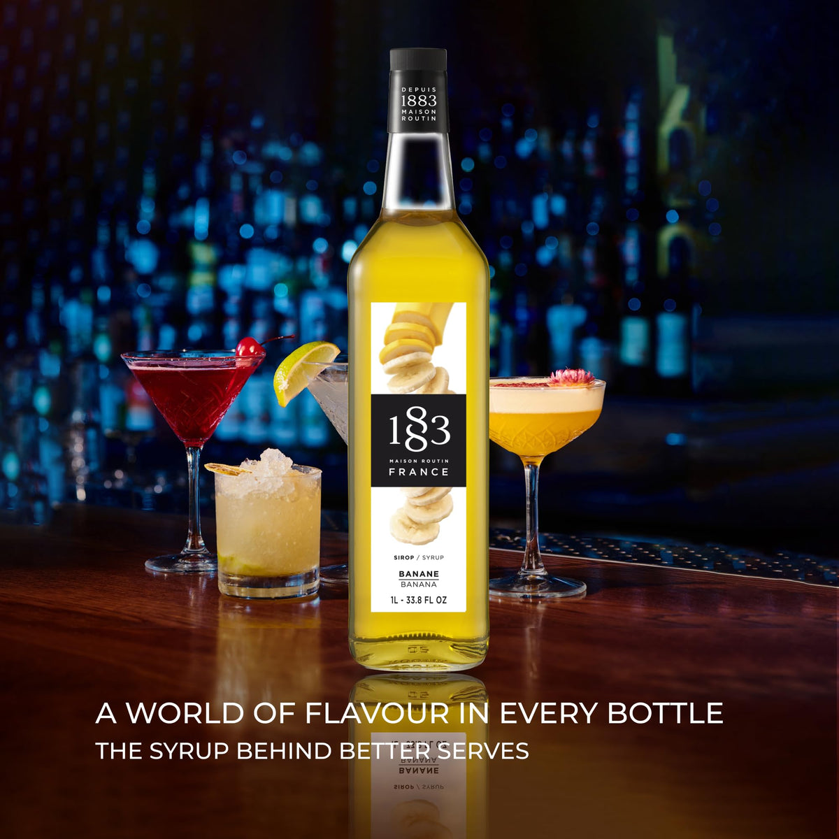 1883 Banana Syrup, 1L Glass