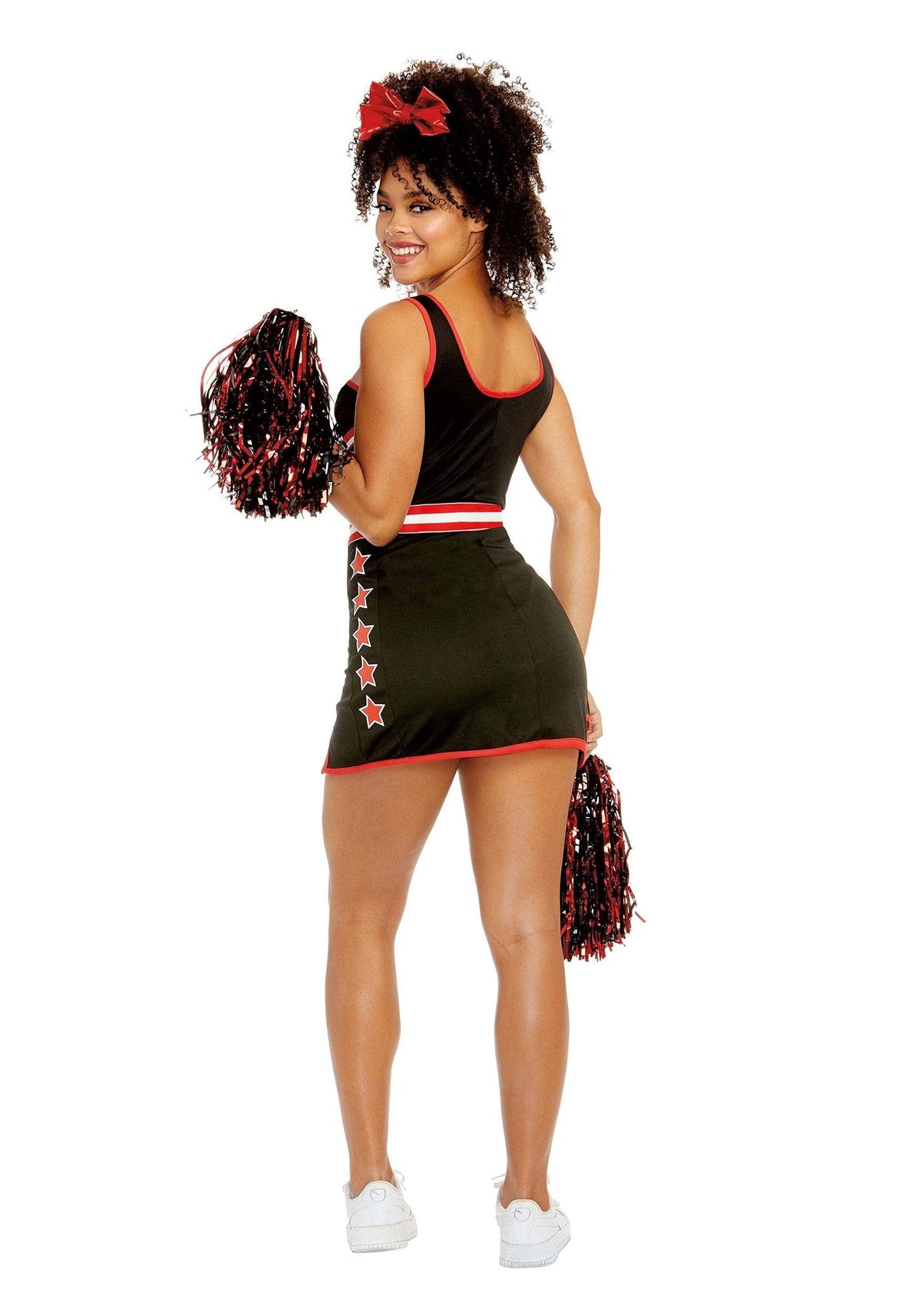 Costume de pom-pom girl pour adulte Dreamgirl, déguisement d'Halloween pour femme Cheer Team USA, taille Small