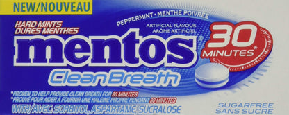 Mentos Clean Breath Peppermint Mints - 12 Pack (360 Pieces)