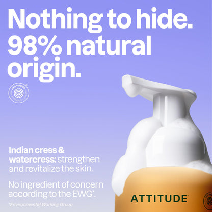 ATTITUDE Foaming Hand Soap, EWG Verified, Plant and Mineral-Based Ingredients, Vegan Personal Care Products, Orange Blossom & Eucalyptus, 295 mL (Pack of 3)