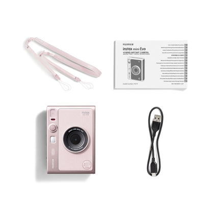 FUJIFILM INSTAX MINI Evo Hybrid Instant Camera - Gentle Rose 🍁 All In One Marketplace Canada