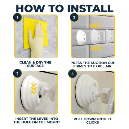 HONEYBULL Fogless Shower Mirror with Suction Mount & Swivel – Anti-Fog Acrylic Bathroom Mirror for Shaving – Built-in Razor Holder, Easy Install, Home Shower Accessory (White) - Available at All In One Marketplace Canada