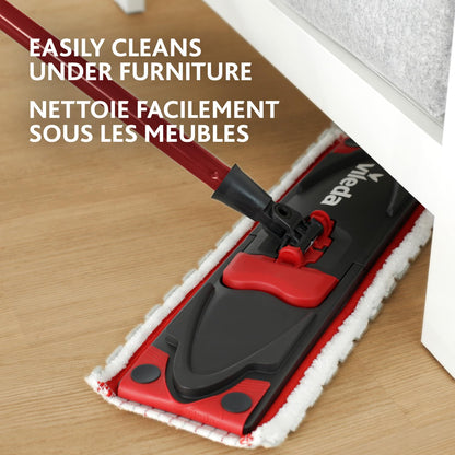 Vileda Ultramax Flat Mop and Bucket Set with 1 Extra Refill | Multi-Piece Handle | Perfect Mop for Walls and Ceilings | Machine-Washable Mop Head Vileda