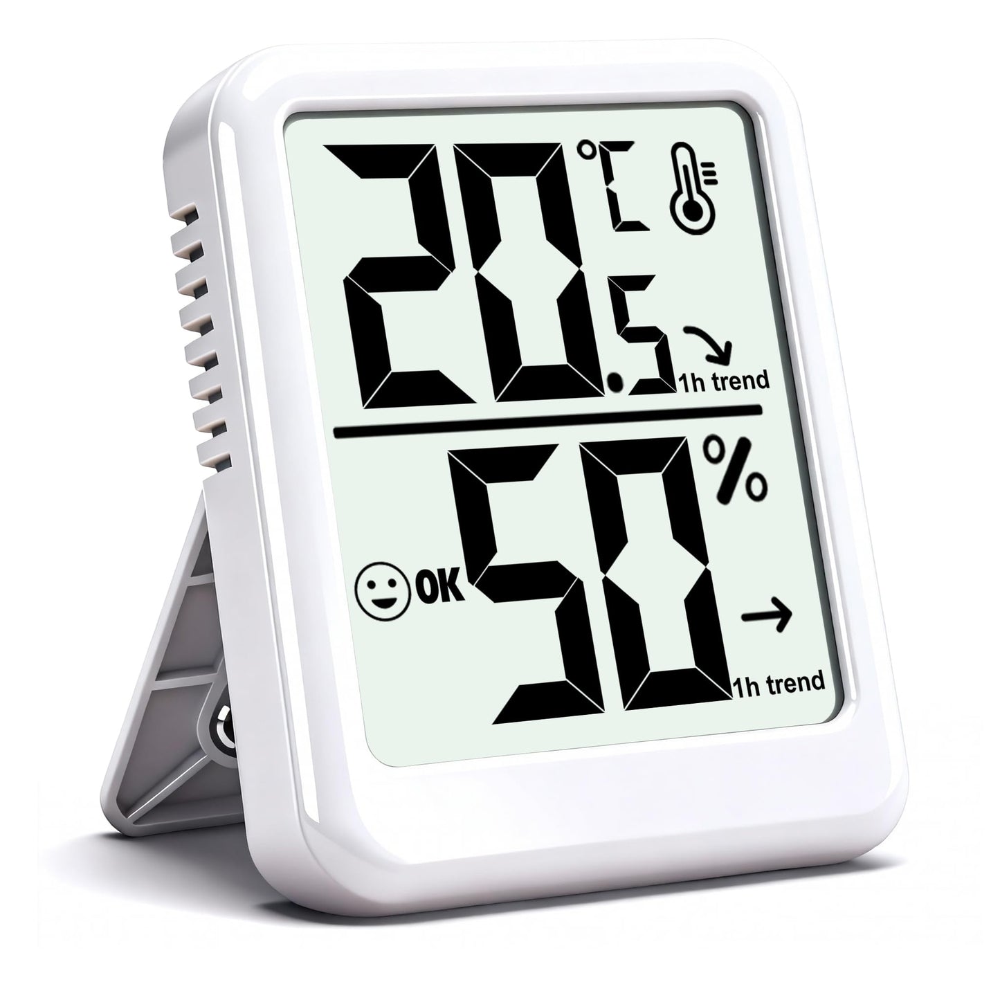 Ayawiss Room Thermometer Indoor Hygrometer with Celsius/Fahrenheit (℃/℉) Switch, Humidity Meter Gauge Digital Temperature and Humidity Sensor Monitor for Home Pets Plants - AAA Battery Included