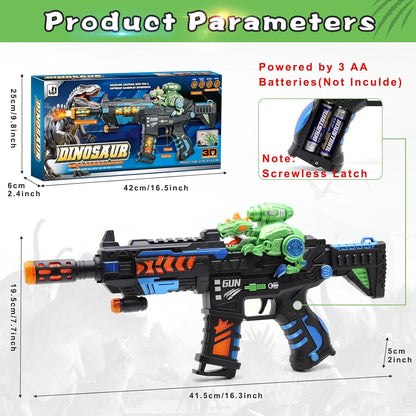 Dinosaur Light Up Toy Gun with Sound Effects, Noise-Making Gun Toys for Kids, Halloween Christmas Dinosaur Gifts for 3 4 5 6 7 Year Old Boys Toddlers, Birthday Gifts 🍁 All In One Marketplace Canada
