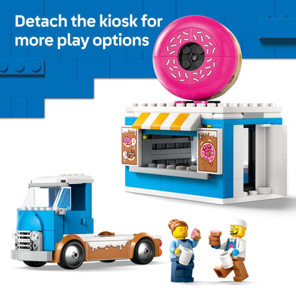 LEGO City Donut Truck Toy - Building Toy for Kids, Boys and Girls, Ages 5+ - Mobile Donut Stand with 2 Minifigures and Other Accessories - Fun Gift Idea for Birthdays and Holidays - 60452 LEGO