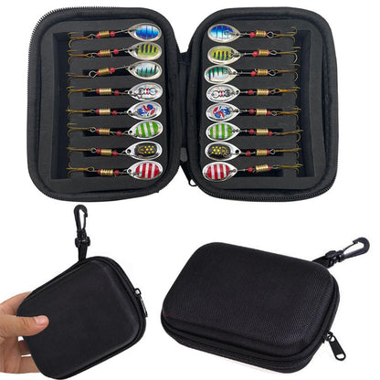 Vkinman 16 Pcs Fishing Lures Spinner Bait with Treble Hooks for Bass Trout Salmon Fishing Tackle Spinnerbait Spoons Metal Sequins Spinners Baits Fishing Bait for Freshwater Saltwater Fishing - Available at All In One Marketplace Canada