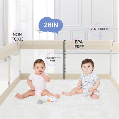 Fodoss Playpen Baby, 47x47inch Play Pen, Small Playard,Playpen for Apartment, Play Yard, Baby Activity Play Fence, Extra Large Playard, Parc Pour bébé