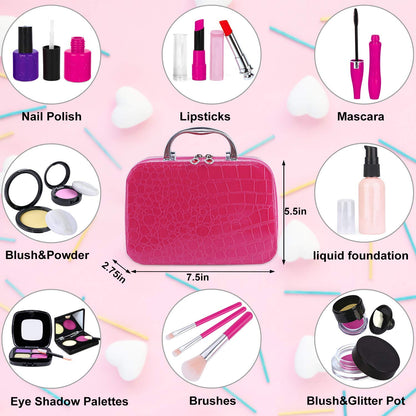 TEPSMIGO Pretend Makeup Kit for Girls, Kids Pretend Play Makeup Set - with Cosmetic Bag for Birthday Christmas, Toy Makeup Set for Toddler, Little Girls Age 3+(Not Real Makeup) 🍁 All In One Marketplace Canada