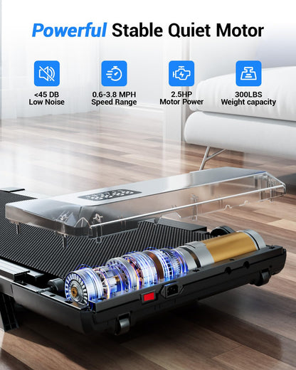 Superun Walking Pad,6% Manual Incline Walking Pad Treadmill,Under Desk Treadmill for Home Office, with App & Remote,2.5HP Quiet,LED Display,300 lbs Capacity Superun