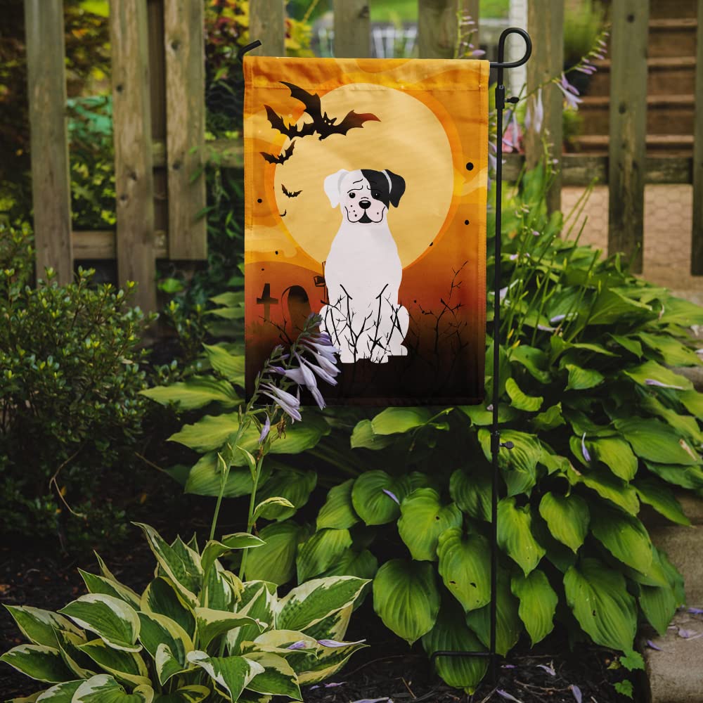 Drapeau de jardin Caroline's Treasures BB4380GF Halloween White Boxer Cooper, petit, multicolore