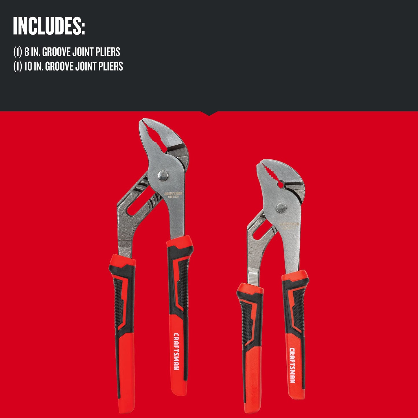 CRAFTSMAN Groove Joint Pliers 2PC SET - 8", 10" (CMHT82547) CRAFTSMAN