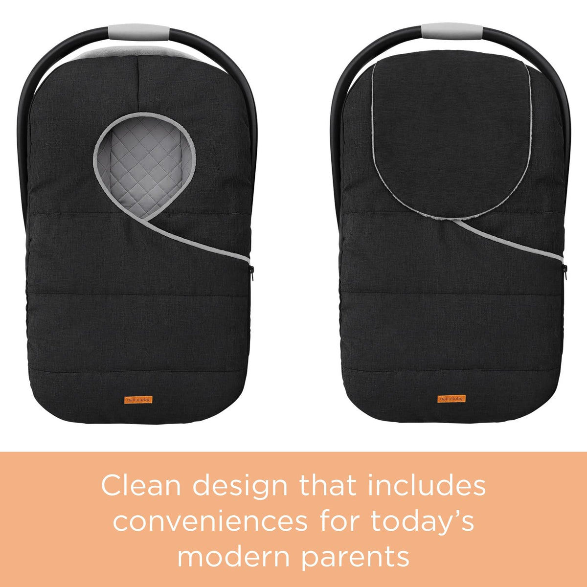 liuliuby Winter Carseat Covers for Baby | Infant Car Seat Cover Baby | Doona Accessories | Warm & Thick Fleece Canopy for Infant & New Born Cold Weather (Black) 🍁 All In One Marketplace Canada