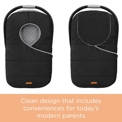 liuliuby Winter Carseat Covers for Baby | Infant Car Seat Cover Baby | Doona Accessories | Warm & Thick Fleece Canopy for Infant & New Born Cold Weather (Black) 🍁 All In One Marketplace Canada