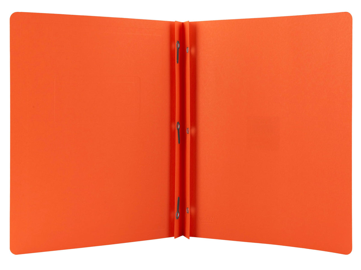 Hilroy 3-Prong Report Cover, 8-1/2” x 11”, Orange, 25 Per Pack (06203)