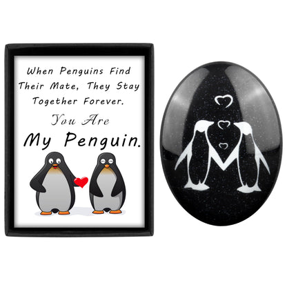 Moyel Penguin Stone Pocket Hug Gifts for Him Her on Anniversary 🍁 All In One Marketplace Canada