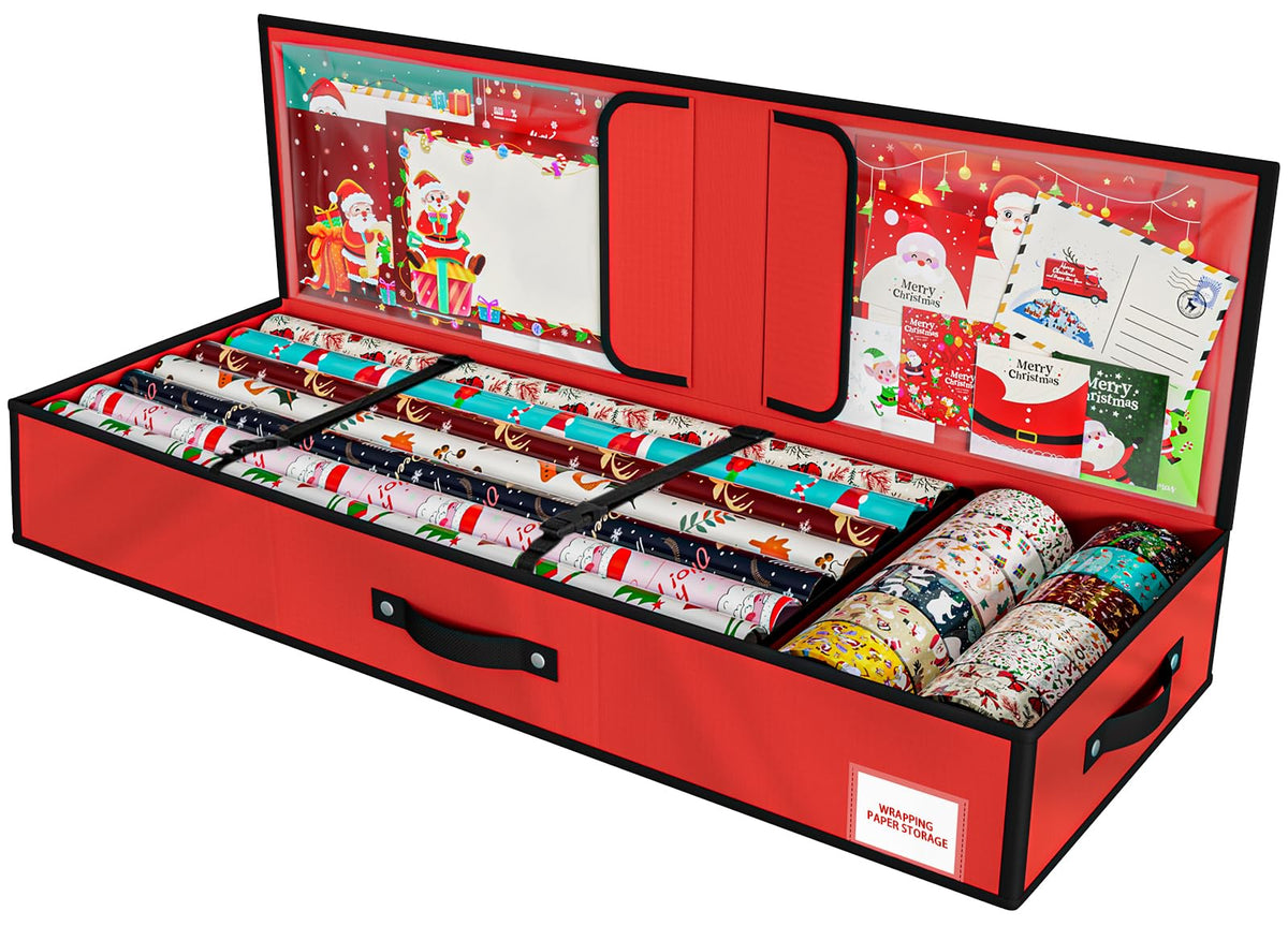 KYEVIS Wrapping Paper Storage Container, Under Bed Gift Wrap Organizer 🍁 All In One Marketplace Canada