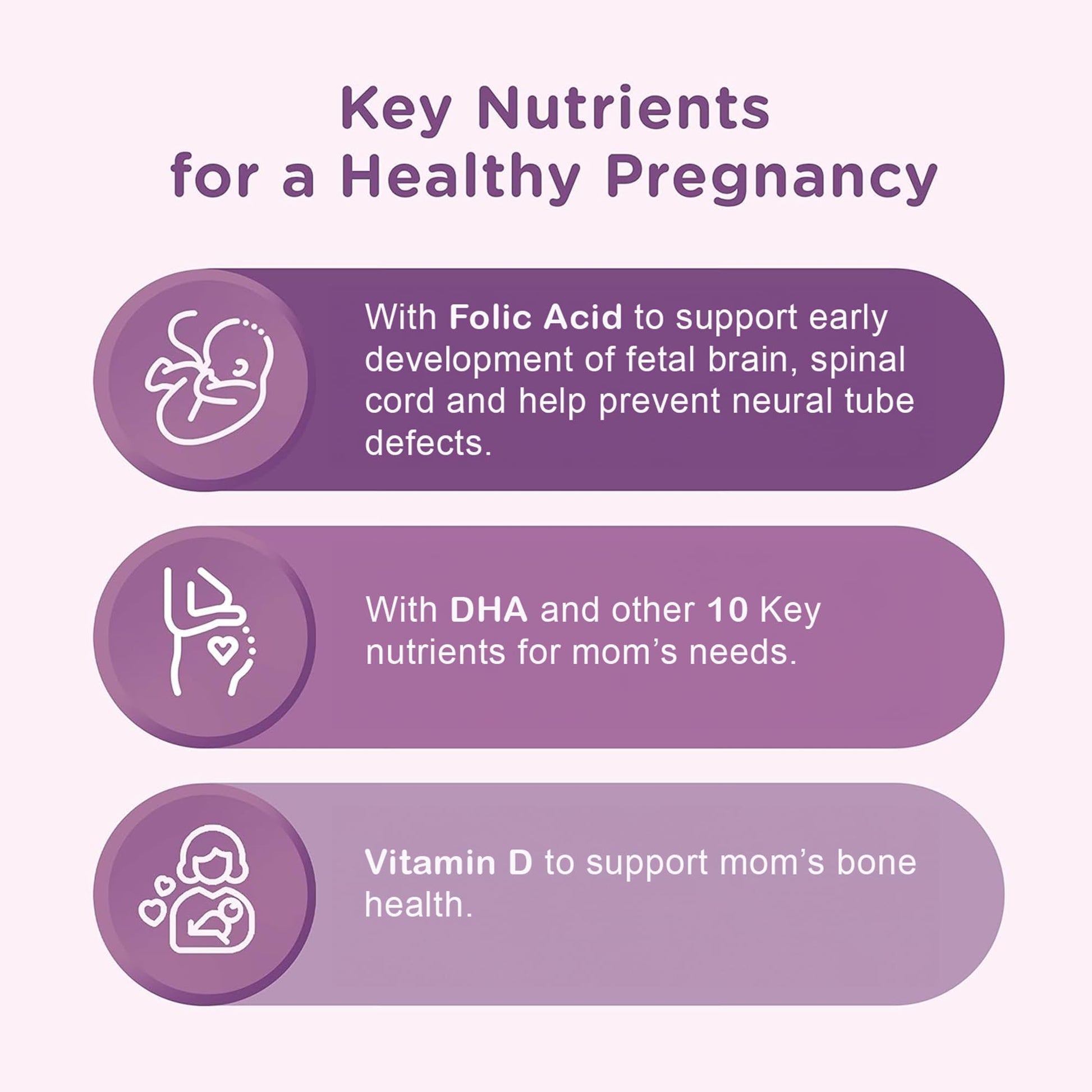 Centrum Prenatal Multigummies with DHA and Folic Acid, Postpartum Multivitamin and Mineral Supplement, 60 count, 30 day supply. - Available at All In One Marketplace Canada