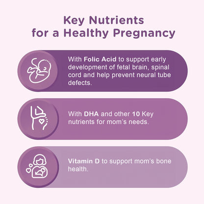 Centrum Prenatal Multigummies with DHA and Folic Acid, Postpartum Multivitamin and Mineral Supplement, 60 count, 30 day supply. - Available at All In One Marketplace Canada