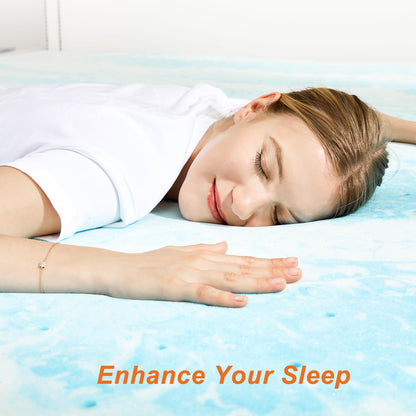 Sweetcrispy 3 Inch Twin XL Memory Foam Mattress Topper, Blue 🍁 All In One Marketplace Canada Sweetcrispy