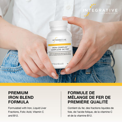 Integrative Therapeutics Iron Complex – Iron Blend Supplement with Folic Acid, Vitamin C and B12 – Supports Red Blood Cell Production & Helps Prevent Anemia - 90 Softgels