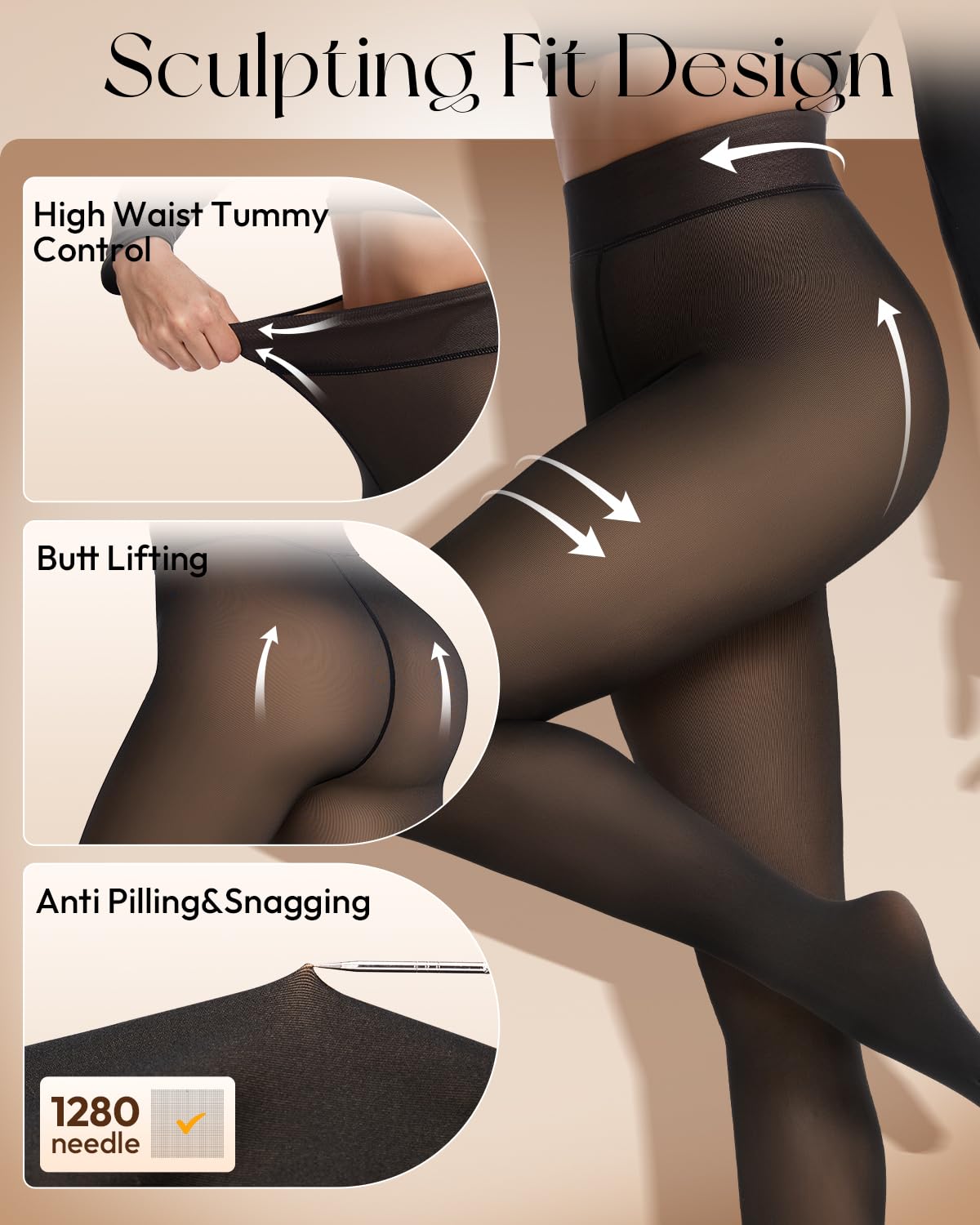 JS LifeStyle Fleece Lined Tights Leggings for Women Thermal One Seam 🍁 All In One Marketplace Canada