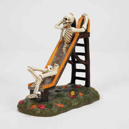 Department 56 Village Collection Accessories Halloween Slippery Little Devil Skeleton Slide Figurine, 4 Inch, Multicolor