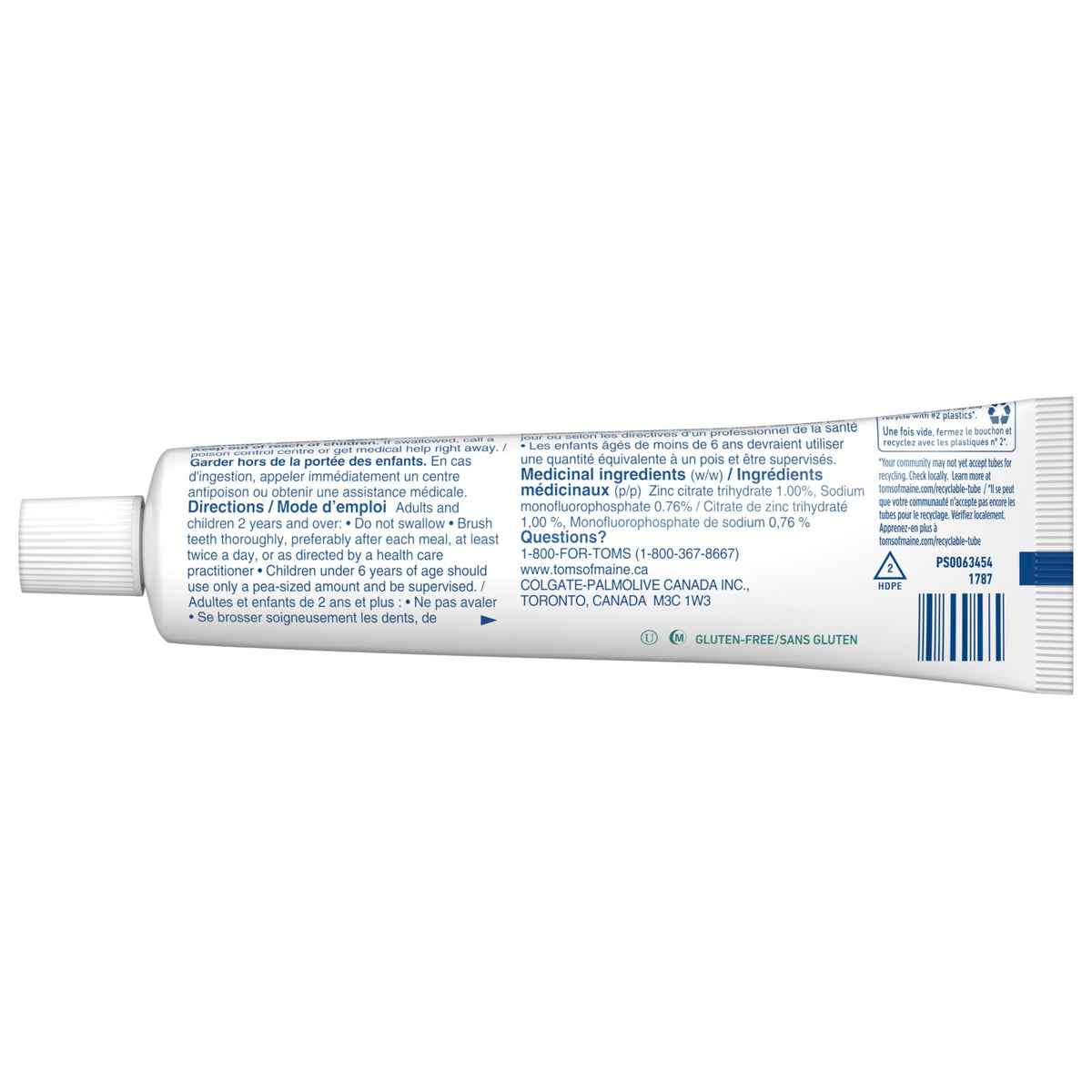 Tom's of Maine Whole Care Fluoride Natural Toothpaste, Peppermint, 85 mL, Wholecare Fluoride, 3 pack , Amazon Exclusive 🍁 All In One Marketplace Canada