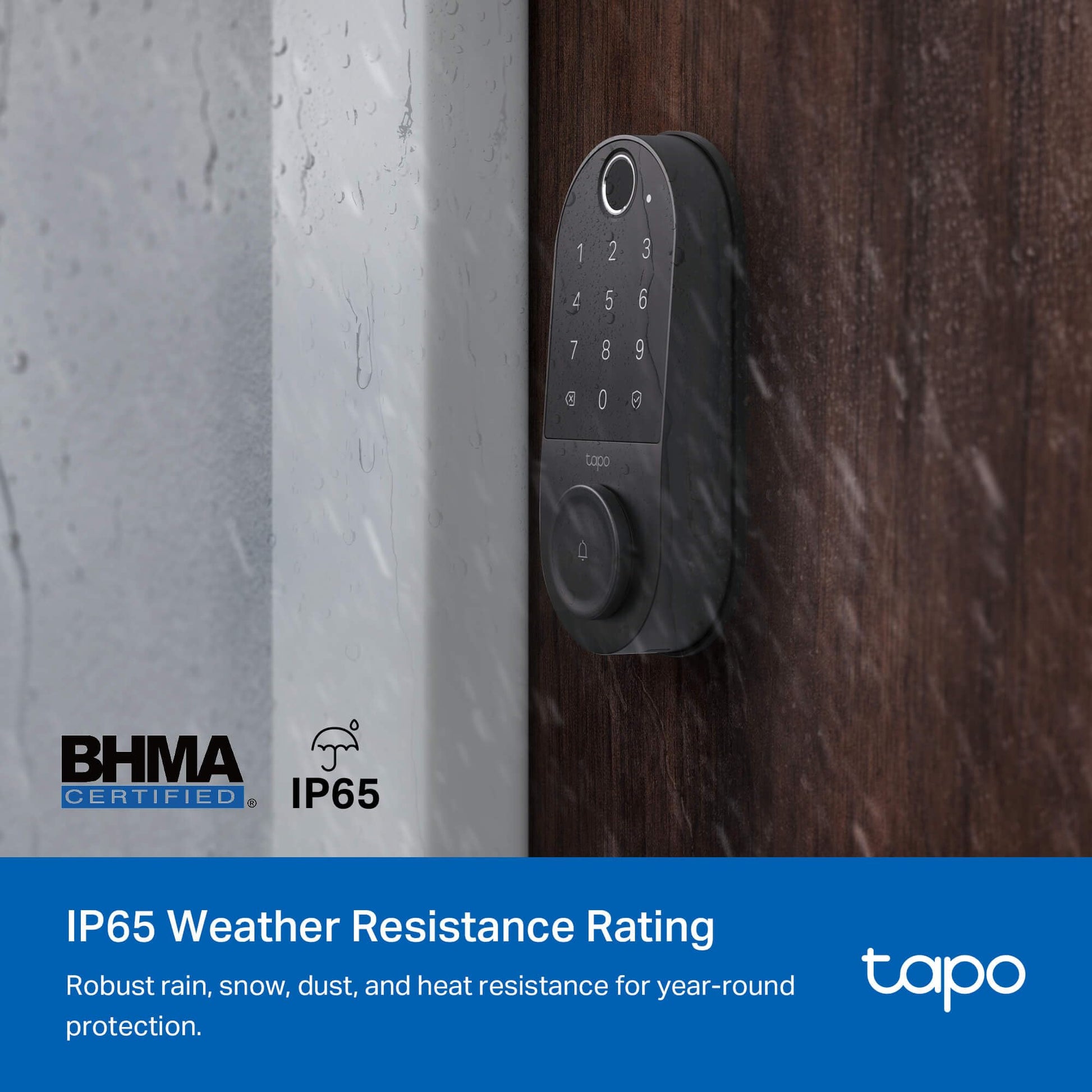 Tapo Smart Door Lock, Deadbolt | Keyless Entry, Fingerprint Recognition, Touchscreen Keypad & in-App Monitoring with Scheduled Access | 1-Year Rechargeable Battery | BHMA Grade 2 | Tapo DL110 - Available at All In One Marketplace Canada