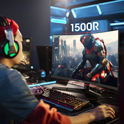 KOORUI 27 Inch Curved Gaming Monitor, 180Hz 1ms 1080P 1500R, Adaptive Sync 🍁 All In One Marketplace Canada