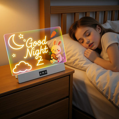 TAEMVV 16 Inch LED Drawing Board for Kids with Display, Rechargeable Light Up LCD Writing Tablet with 15H Battery & Stand, 8 Colors 3 Dynamic Modes Glow Light Board for Toy Birthday Gifts - Available at All In One Marketplace Canada