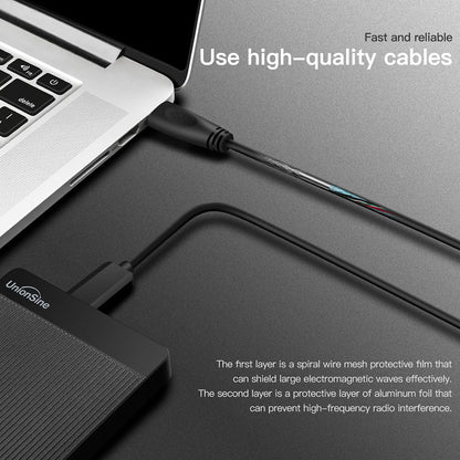 UnionSine 2TB Ultra Slim Portable External Hard Drive HDD-USB 3.0 Storage for PC, Mac, Laptop, PS4, Xbox one, Xbox 360-(Black)