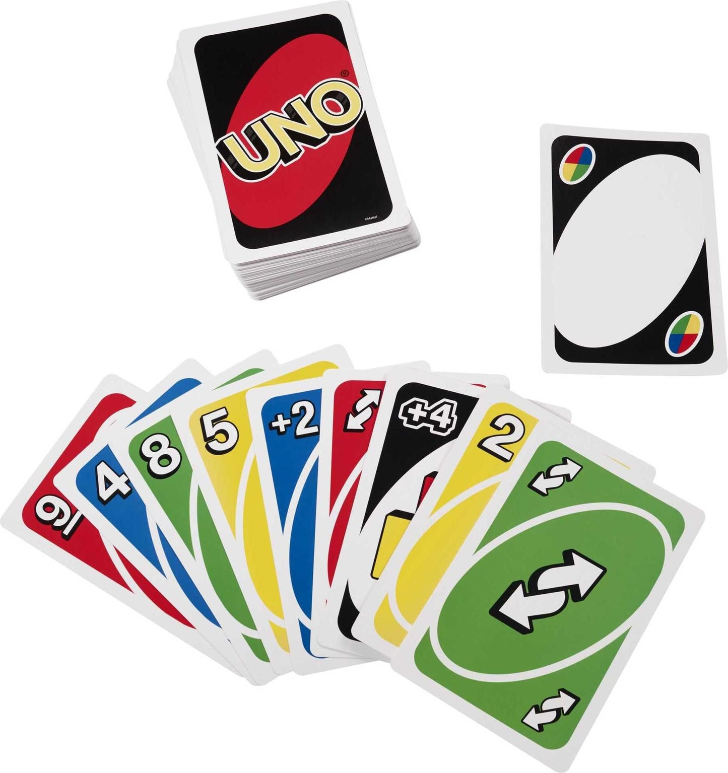 Mattel Games Jeu de Cartes UNO Géant pour Enfants, Adultes et Familles, Accessible aux Daltoniens et Jeu de Cartes Grand Format Personnalisable