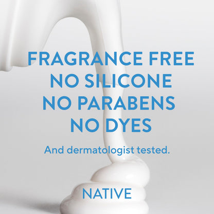 Native Hydrating Facial Moisturizer for dry skin, Silicone Free, Fragrance Free, with Vitamin B3 and Shea Butter, Dermatologist Tested, 50 mL