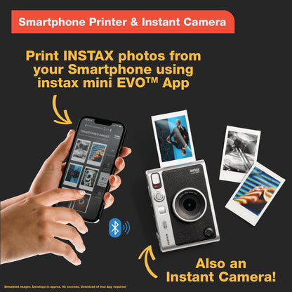 Fujifilm INSTAX Mini Evo Hybrid Instant Camera - Brown 🍁 All In One Marketplace Canada